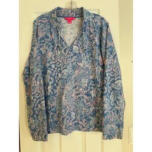 Lily Pulitzer collared pull over.